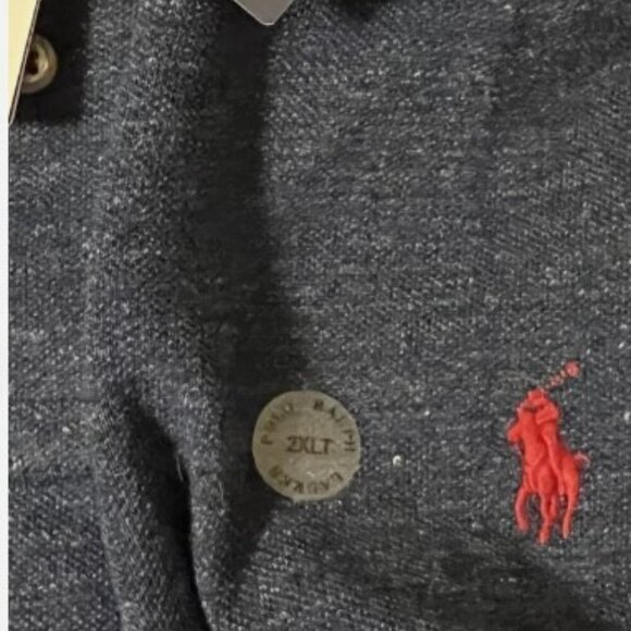 NEW Ralph Lauren Classic Mesh Pique S/S Blue Mesh Polo Shirt 2XLT - Picture 6 of 6